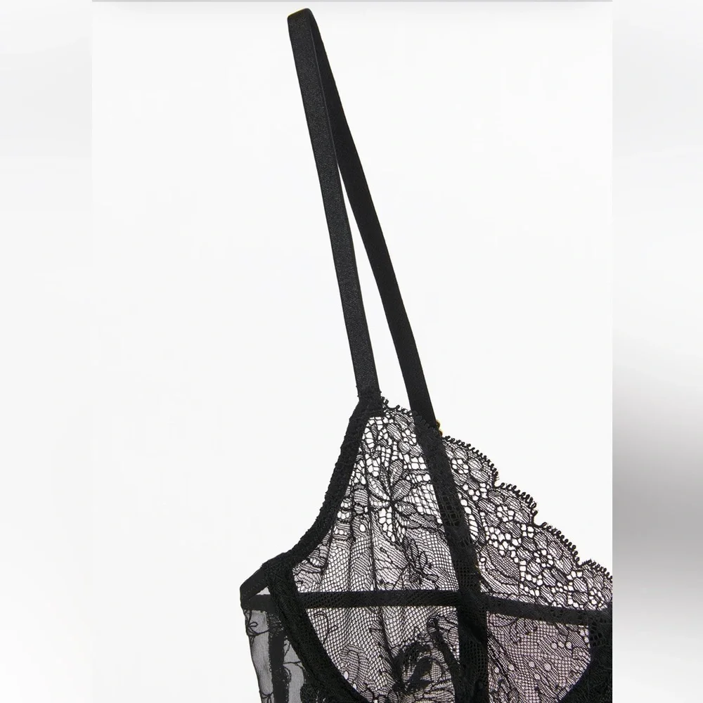 Zara Lace Underwire Corset Black✨ - Picture 7 of 7